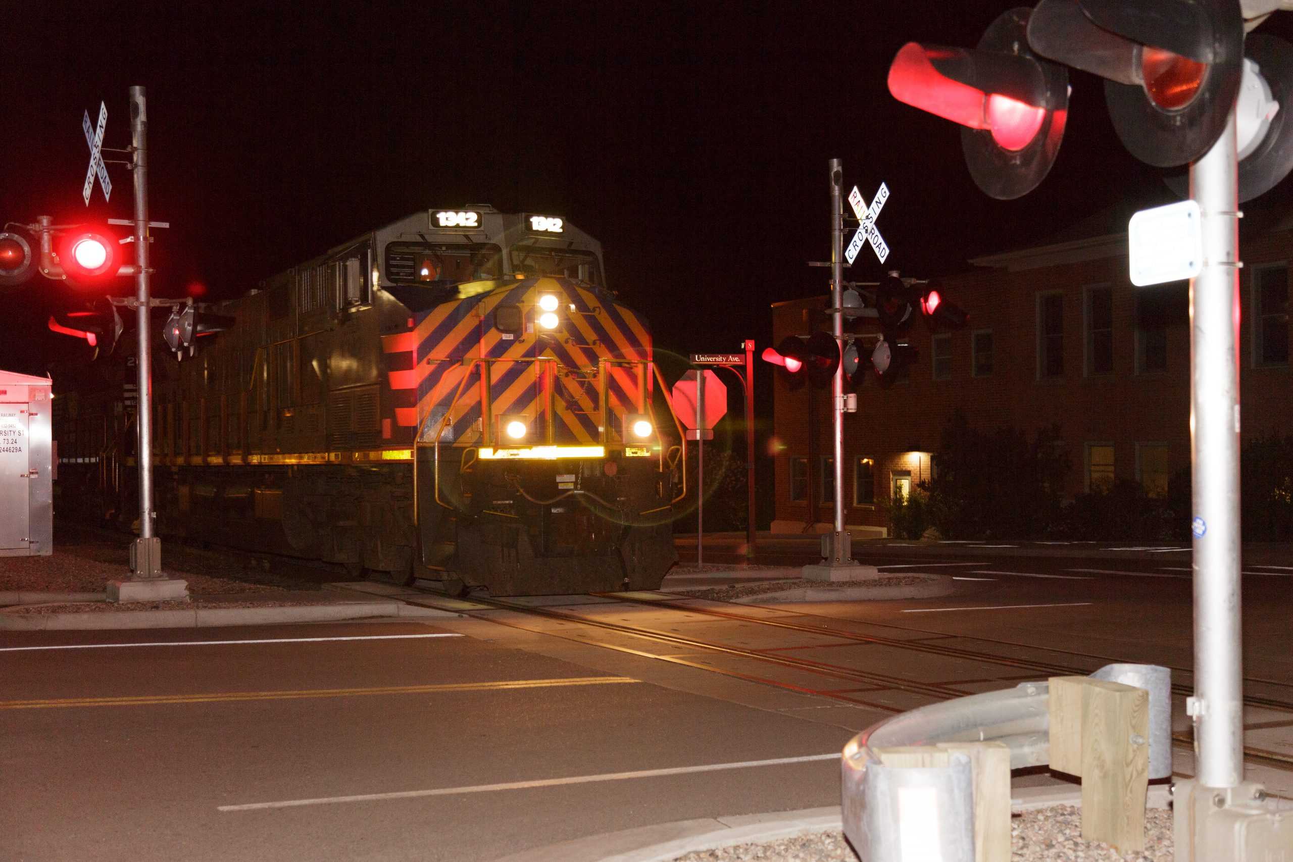 train horn at night