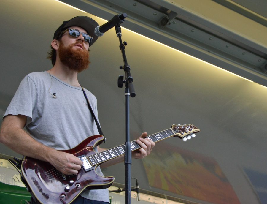 Nate Adams of Tatanka performs at the Lagoon Summer Concert Series Wednesday. Photo by Olive Ancell | Collegian