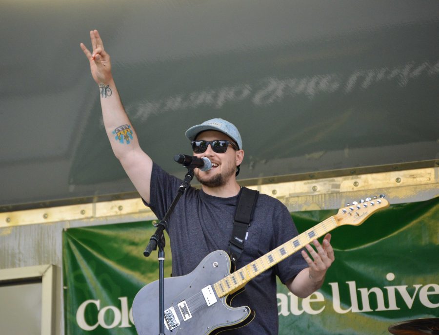 Ian Gastl from Tatanka puts on a lively performace Wednesday night at the Lagoon Summer Concert Series. Photo by Olive Ancell | Collegian