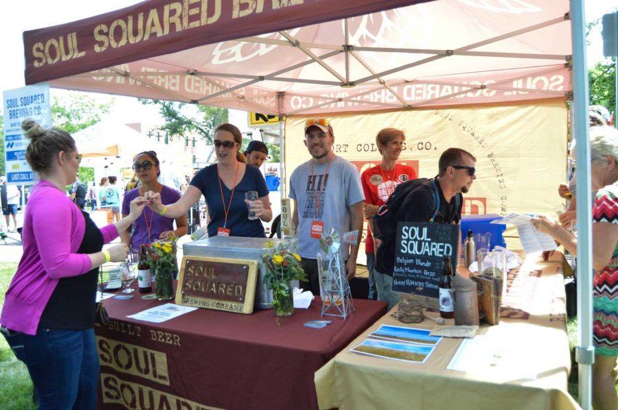 Soul Squared Brewing Co. were proud of their table display Saturday for the 28th Annual Brewers' Festival. Photo by Olive Ancell | Collegian