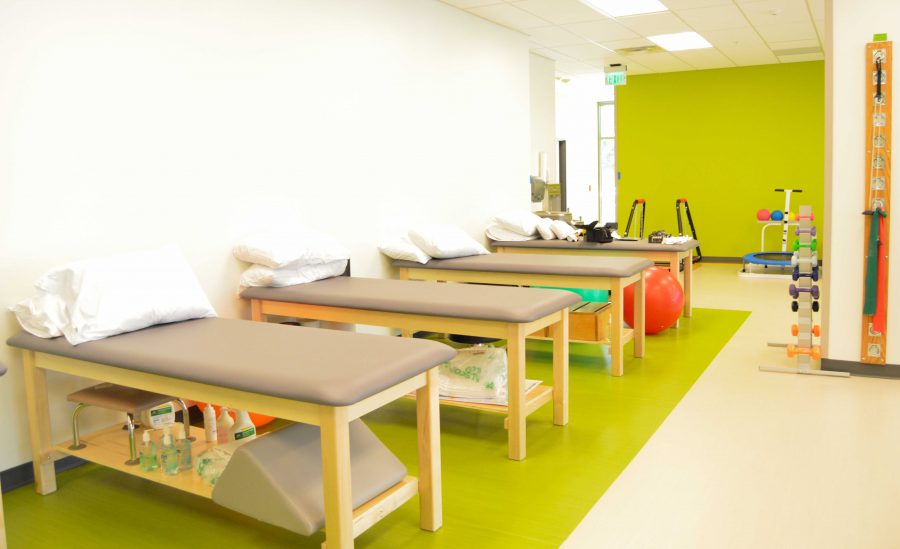 The new CSU Health Center has a variety of spaces for physical therapy and rehabilitation with an assortment of equipment for progressive health improvement. Photo by Olive Ancell | Collegian