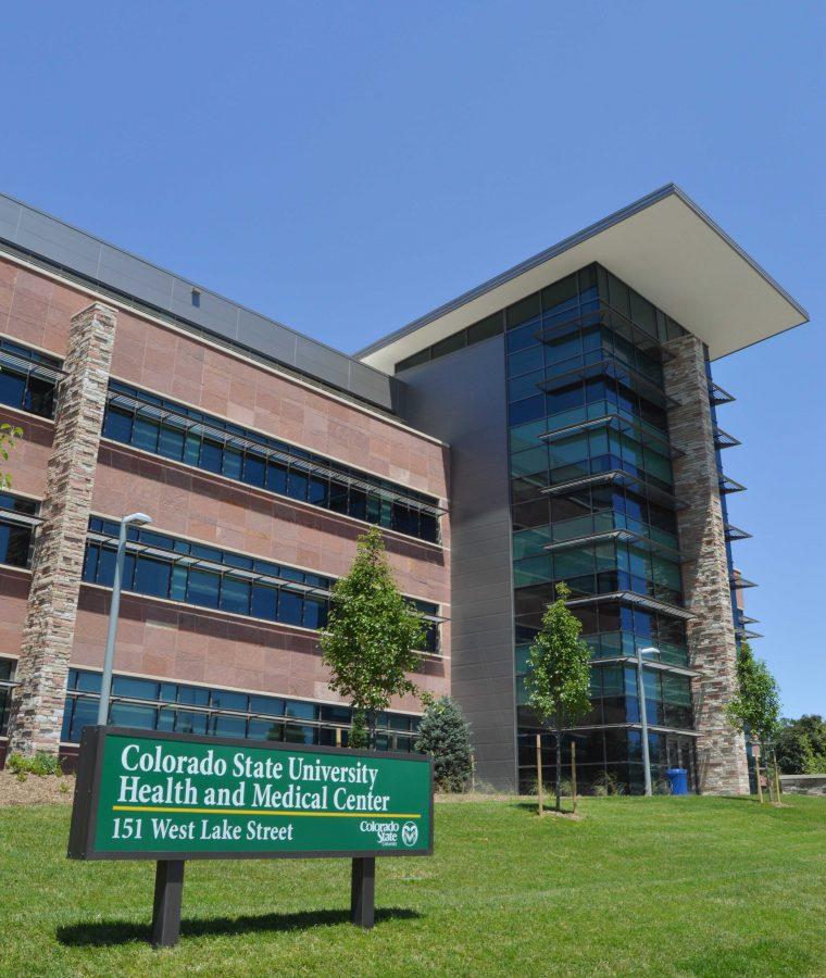 The new CSU Health and Medical Center located on 151 West Lake Street is now open for services. It is four stories tall and occupies 113,000 sqare feet.  Photo by Olive Ancell | Collegian