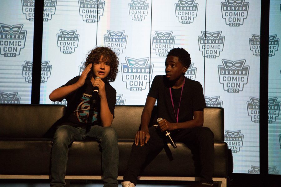 Gaten Matarrazo and Caleb McLaughlin from Stranger Things answered fan questions at Denver Comic Con earlier this year. (Chapman Croskell | Collegian)