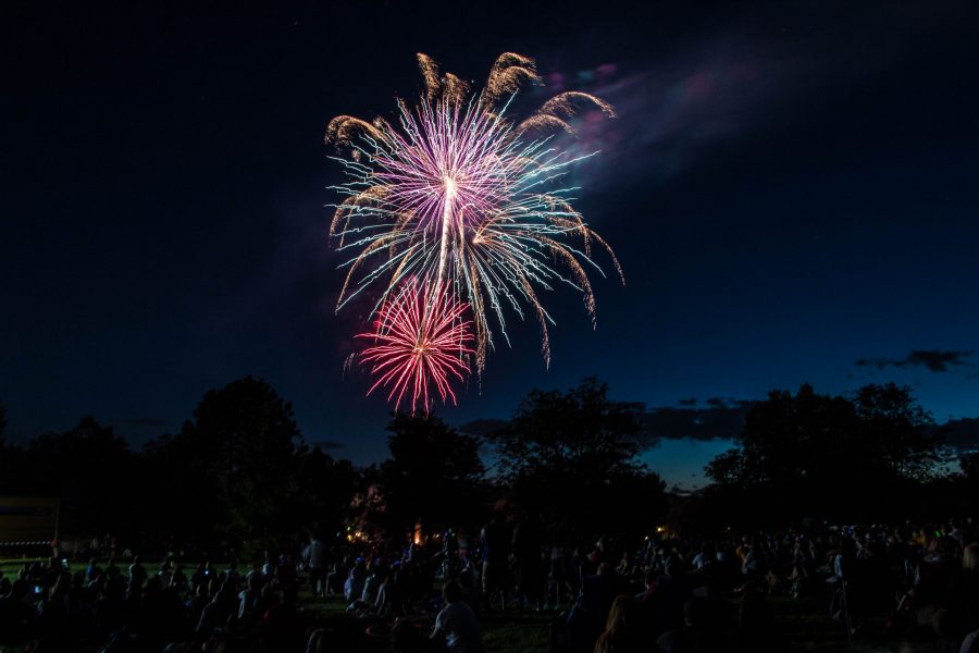 Firework display over City Park on July 4, 2017. (Chapman 
Croskell | Collegian)