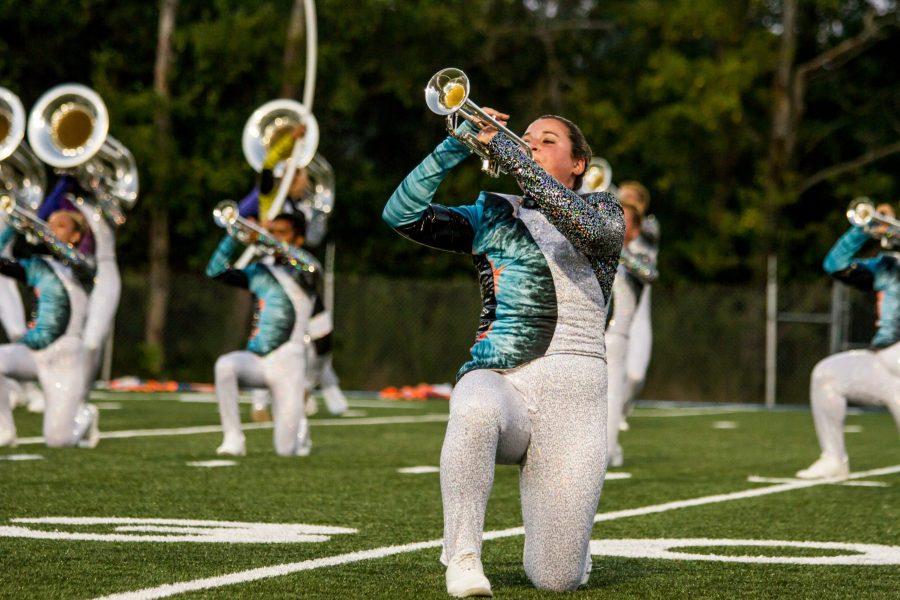 Sydney Brown, incoming Music Education major at Colorado State University,  competes with the Blue Knights Drums and Bugles Corps as a trumpet player. Brown is in her third year with the Denver based corps which has ranked in the top 10  of internatioal drum corps throughout the last several years. Brown will be preforming in her 