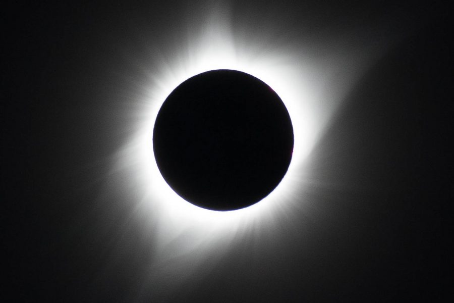 The total solar eclipse, as seen from Casper, Wyoming, at approximately 11:43 a.m. Aug. 21, 2017. 