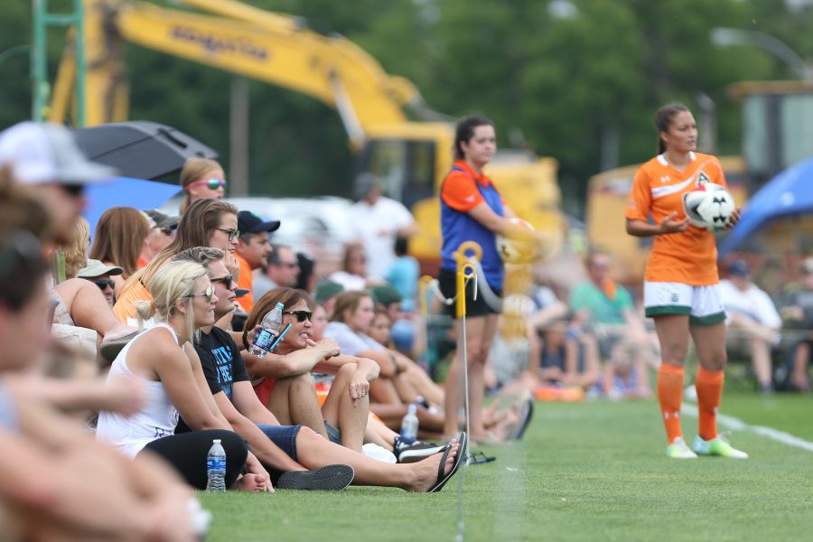 Fans watch the CSU Soccer Team take on the North Dakota State University Soccer Team on Sept 10. The Rams defeated the Bison 5-1. (Elliott Jerge | Collegian)