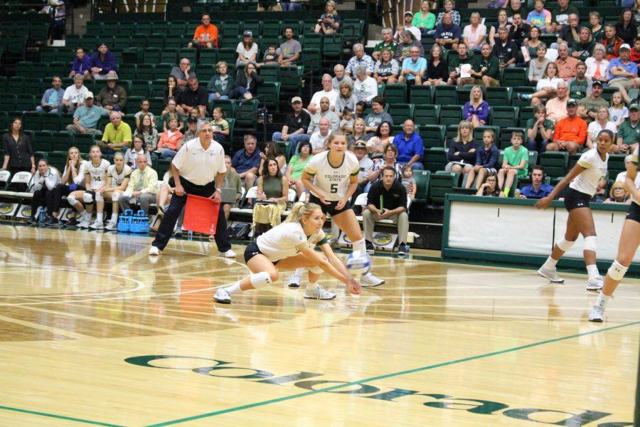 Senior, McKenna Thornlow (4), lunges for the ball at the CSU vs. Albany match at Moby Arena on September 15. (Jenny Lee | Collegian)