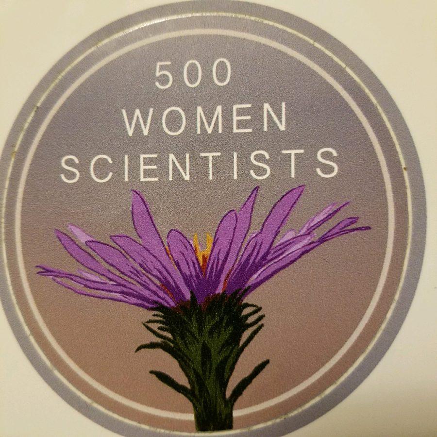 Stickers handed out at the most recent pod meeting of 500 Women Scientists Photo credit: Casey Setash