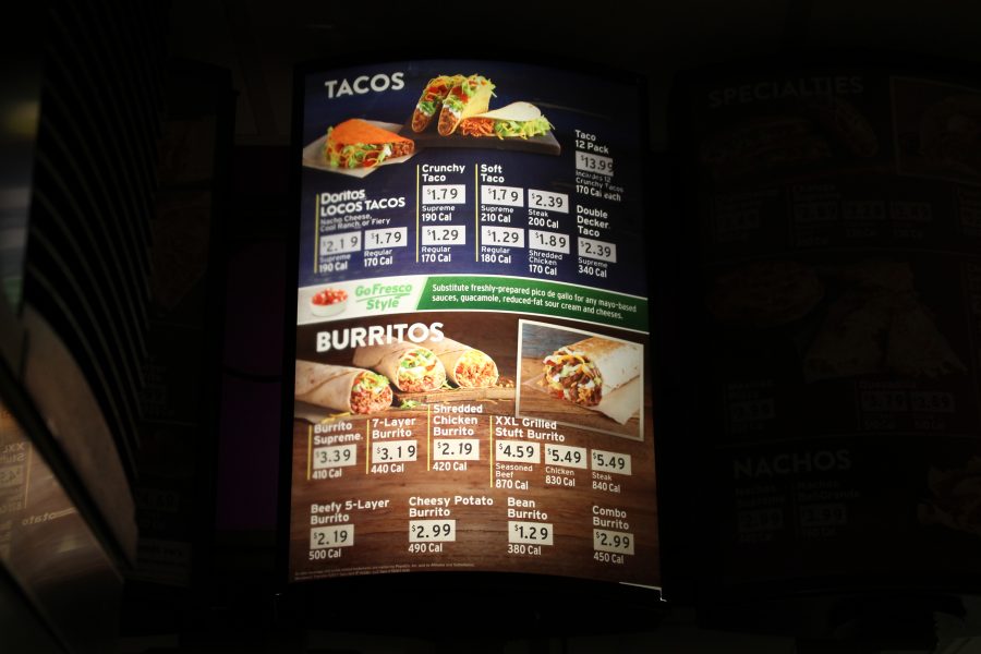 Taco Bell offers the Go Fresco Style that allows for a substitution of pico de gallo, for mayo-based options. (Jenny Lee | Collegian)