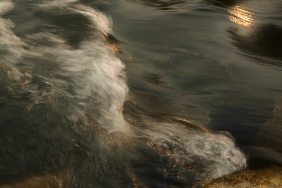 The Poudre River is pictured at sunset as it flows through Fort Collins on September 4th. (Forrest Czarnecki | The Collegian)
