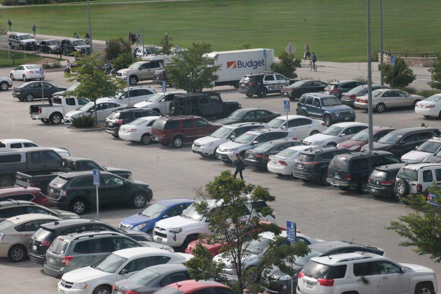 With the price of CSU Parking Passes dramatically increasing, the competition for a parking space is more prevalent than it has been before. Which is resulting in more students and faculty using the Pay To Park system especially in the Morgan Library Parking Lot. (CJ Johnson | Collegian)