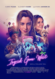 Aubrey Plaza is juxtaposed against scenes of LA in "Ingrid Goes West"