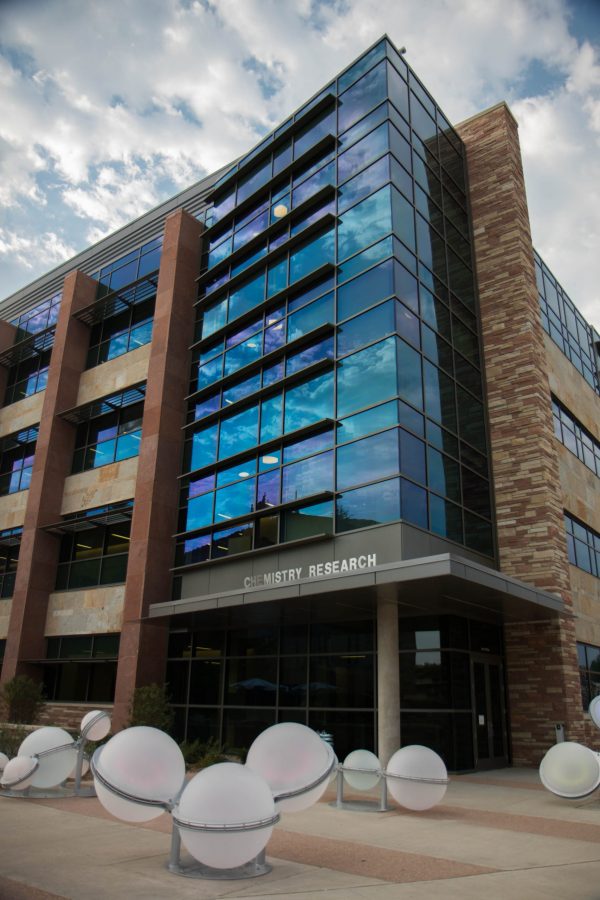 The new Chemistry Research Building in the Science Mall on the Southeast corner of campus. The building opened this semester, and is exclusive to research (Julia Trowbridge | Collegian)