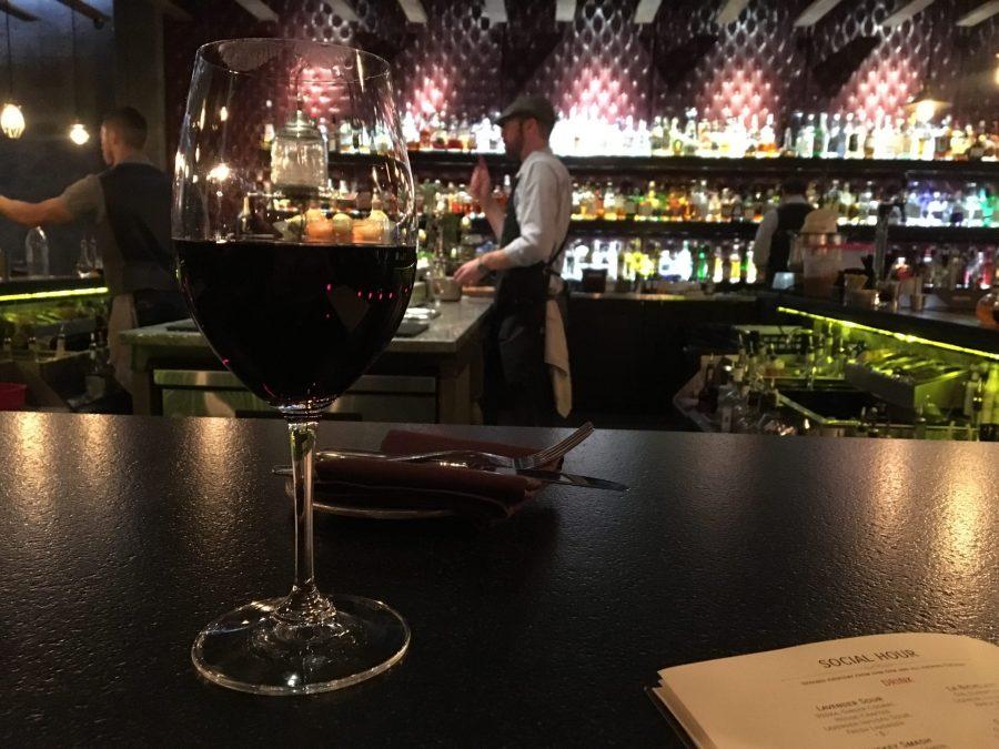 A house wine served at Social, a bar in Old Town. (Sarah Ehrlich | Collegian)