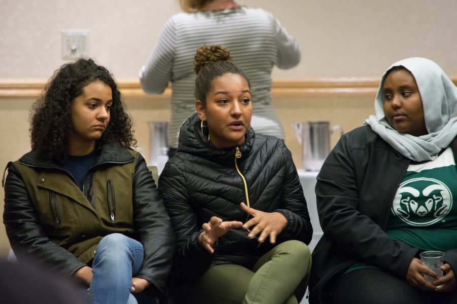 Students speak out against the current administrative response in regards to racial tension within CSU. (Robert Scarselli | Collegian)