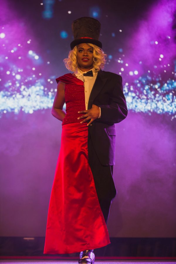 Monae Royalz performs at PRISM's annual fall drag show in the LSC. (Davis Bonner | Collegian)