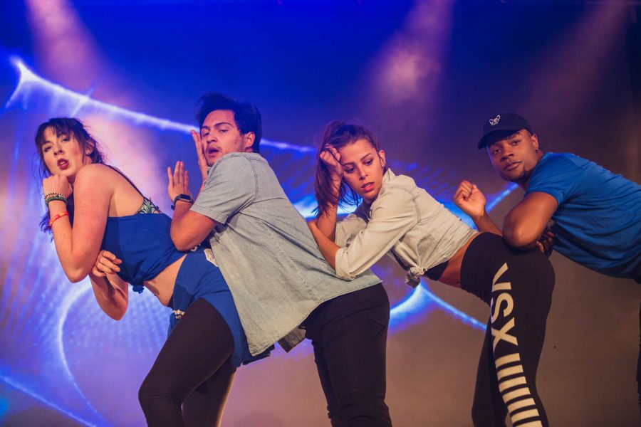 Sass-O-Frass performs at PRISM's annual fall drag show in the LSC. (Davis Bonner | Collegian)