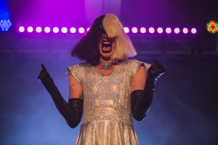 Lola Gag performs at PRISM's annual fall drag show in the LSC. (Davis Bonner | Collegian)