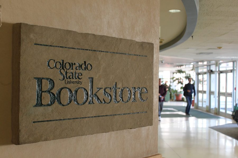 The Colorado State University Bookstore logo inside the Lory Student Center Oct. 23, 2017. Students spend hundreds of dollars on textbooks a year. The CSU Bookstore could help accommodate students budgets. (Brandon Mendoza | Collegian File Photo) 