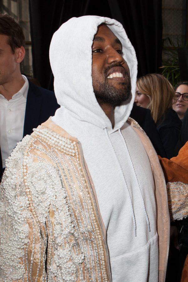 Kanye West attends the Balmain show at Paris Fashion Week on March 3, 2016. (Audrey Poree/Abaca Press/TNS)