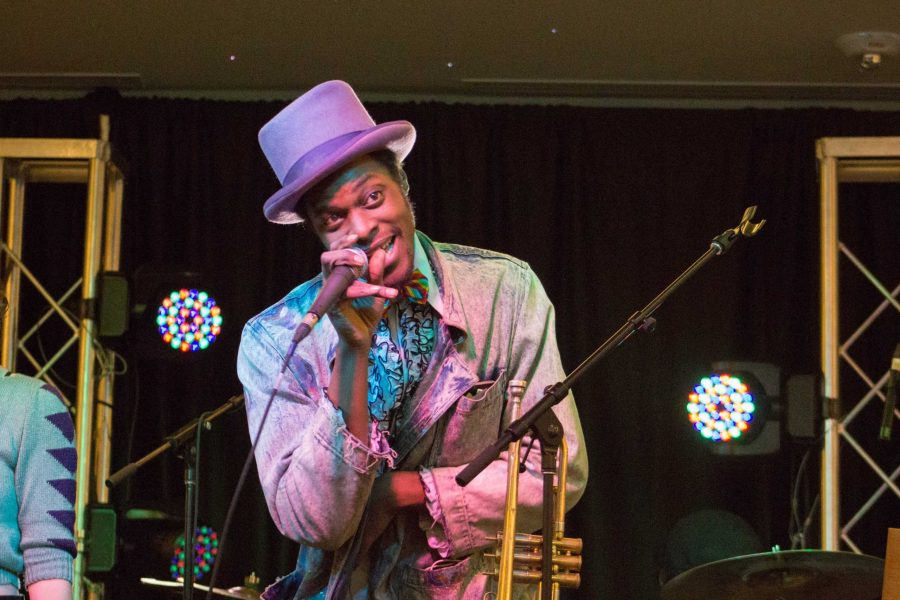 Wes Watkins performs with Denver based band The Other Black in the Ram Skellar ahead of the State Pride football game on Nov. 11. (Ashley Potts | Collegian) 