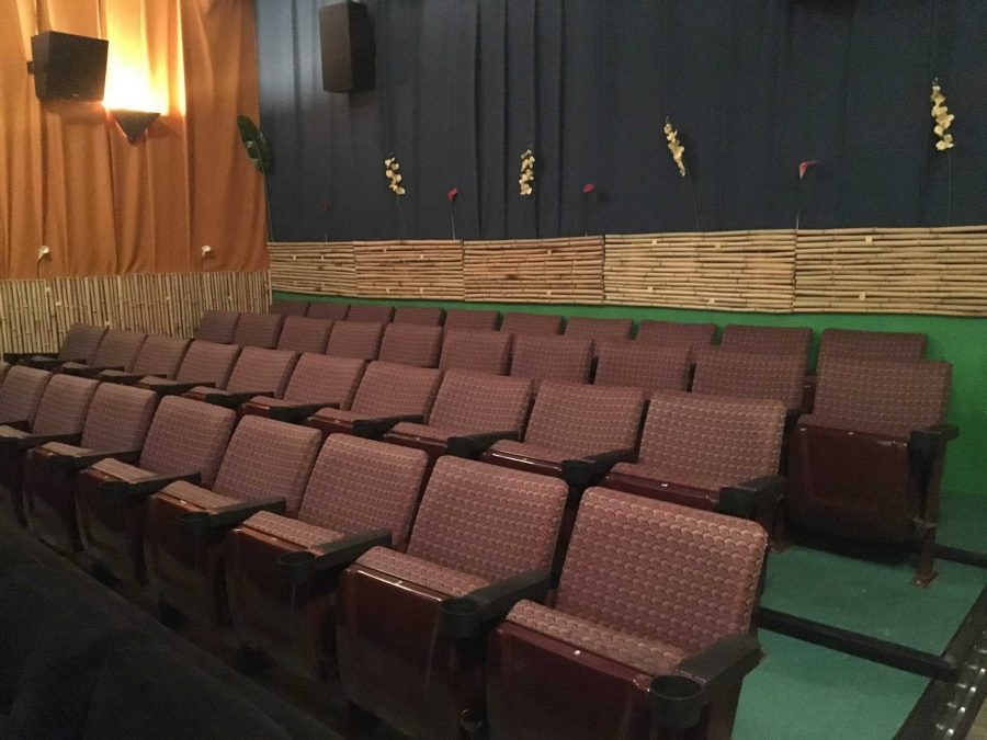 Shown here is one of the three new theaters within the Lyric building. Patrons will find comfy couches and seats and a great sound system in an intimate setting. (Sarah Ehrlich | Collegian)