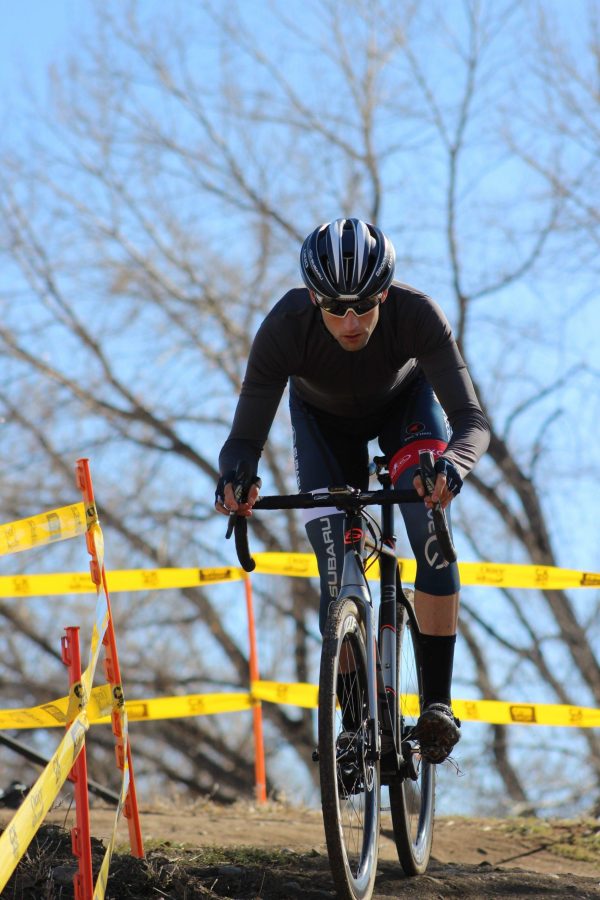 Man competes in Cyclocross this past weekend at New Belgium Brewery in Fort Collins. (Megan Daly | Collegian)
