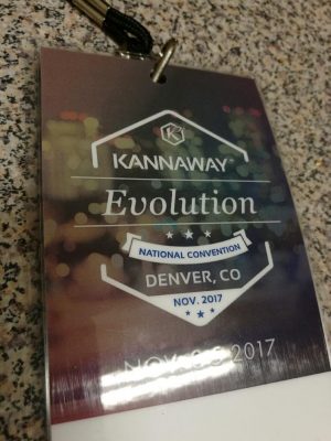 Kannway Evolution convention badge for Denver, Colorado