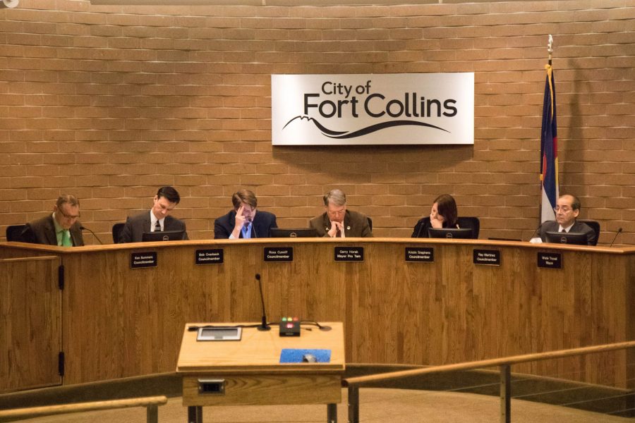 Fort Collins City Council members discuss amending the Fort Collins Traffic Code regarding the Residential Parking Permit Program. (Julia Trowbridge)