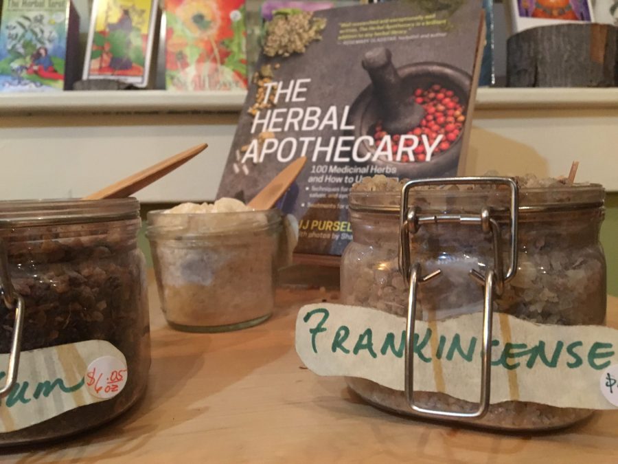 Golden Poppy Apothecary offers literature on bodily health and how to properly use essential oils. Knowledgable staff can help customize what you need. (Sarah Ehrlich | Collegian)