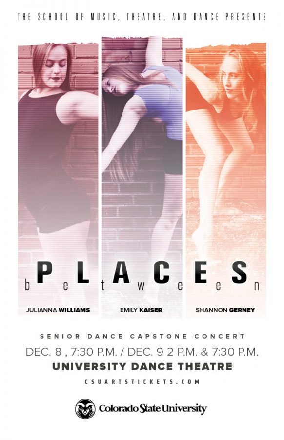 The 2017 Fall Dance Capstone Concert will occur at the University Center for the Arts Dec. 8 and 9. (Photo courtesy of Colorado State University
School of Music, Theatre and Dance)