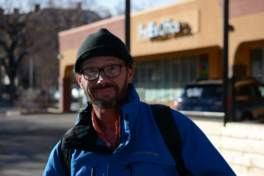 An anonymous Fort Collins resident (pictured above) doesnt give his name, but instead gives some insight into the town in which he has always lived - This place, its always been spontaneous and interesting. Thats because of the people. You gotta just let go. If you dont, itll all just be boring.  (Robert Scarselli | Collegian)