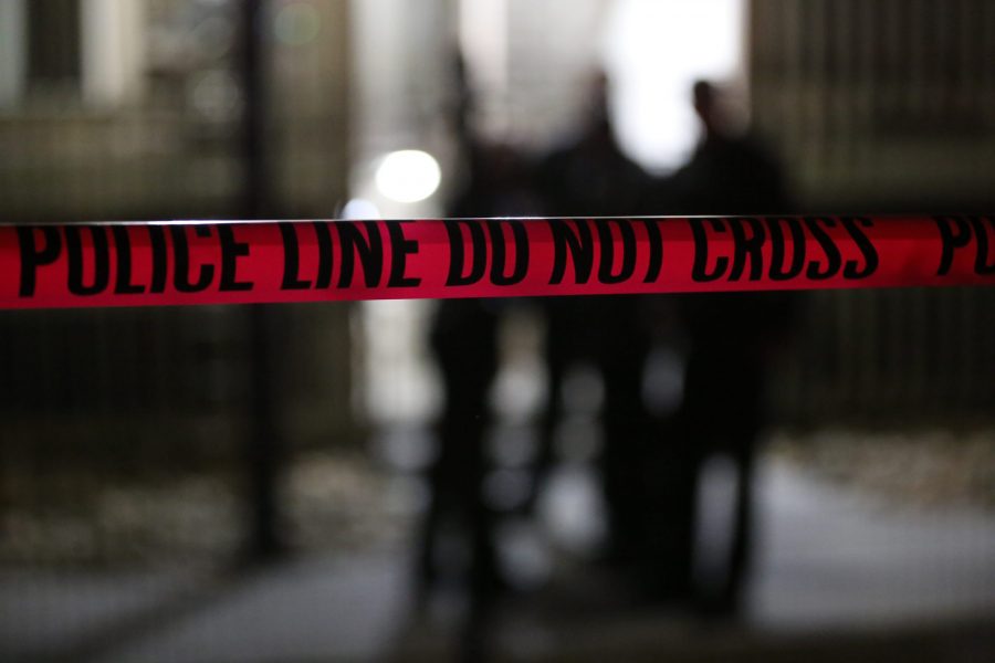 Police tape at a crime scene. (Forrest Czarnecki | The Collegian)