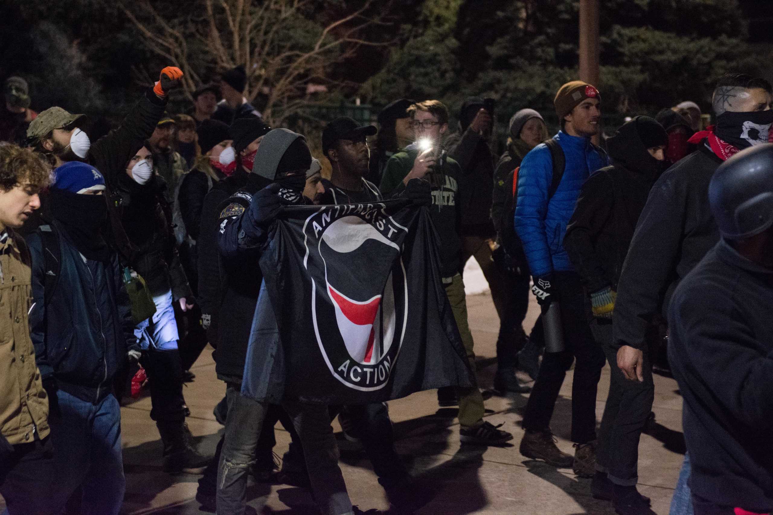 White+nationalists+clashed+with+Antifa+and+other+protesters+and+student+protesters+Friday+after+altercations+started+on+the+Colorado+State+University+Plaza.+
