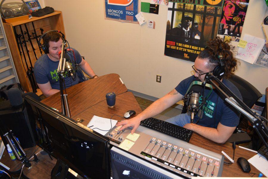 Carl Olsen, a program coordinator for Colorado State Universitys Women and Gender Advocacy Center, and Jake Aglietti, a senior at CSU studying communication and ethnic studies, co-hosts a new podcast about masculinity titled Do You Even Lift, Bro? Men Exercising Social Justice. The podcast was binge-released Feb. 1 on iTunes, SoundCloud and kcsufm.com. (Randi Mattox | Collegian)
