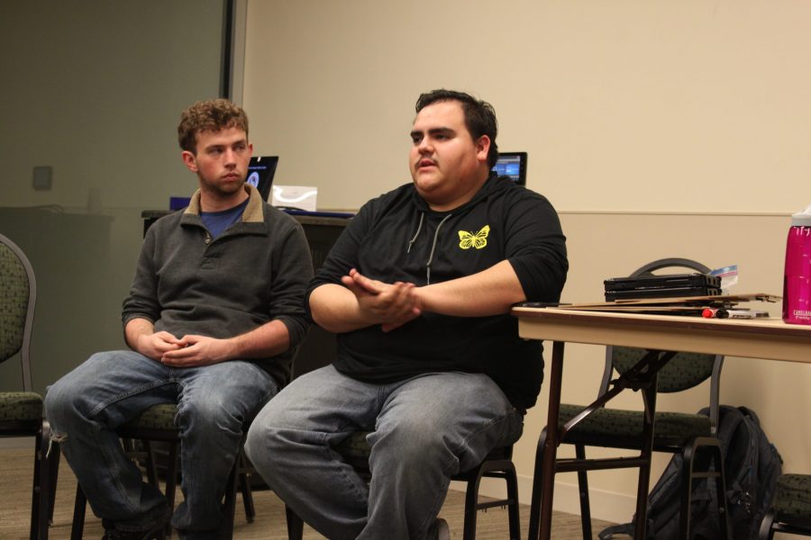 Victor Garban recounts how he grew up in Mexico. He tells the story of how he grew up with his mother who sold burritos to get by. (Brandon Mendoza | Collegian)
