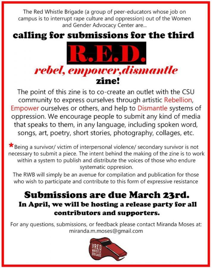 The Red Whistle Brigades advertisement for the zine.