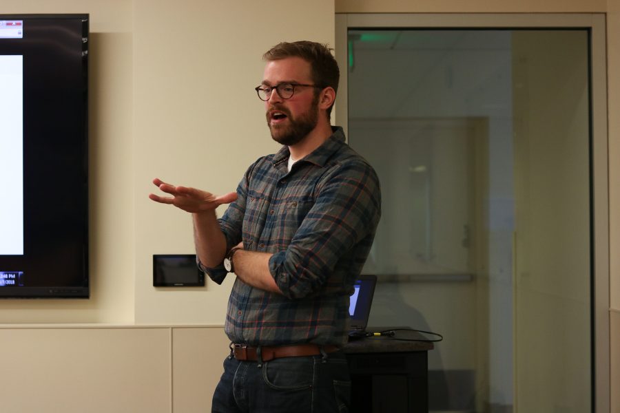 Luke discusses the current position that states in need of water are in. (Devin Cornelius | Collegian)
