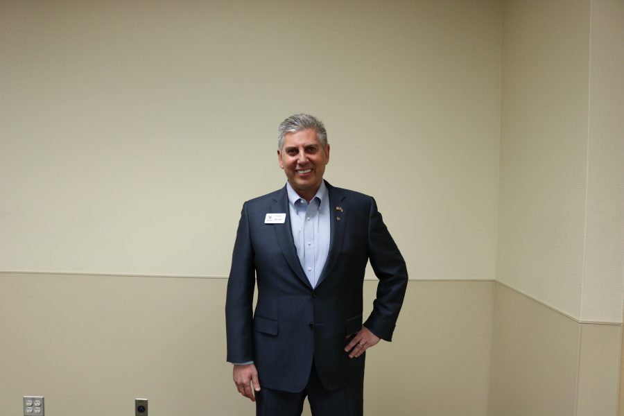 Victor Mitchell before his speech at the College Republicans event (Collegian | Devin Cornelius)