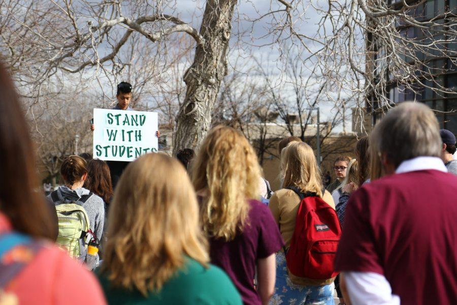 CSU students, staff walkout for Parkland, Florida shooting victims