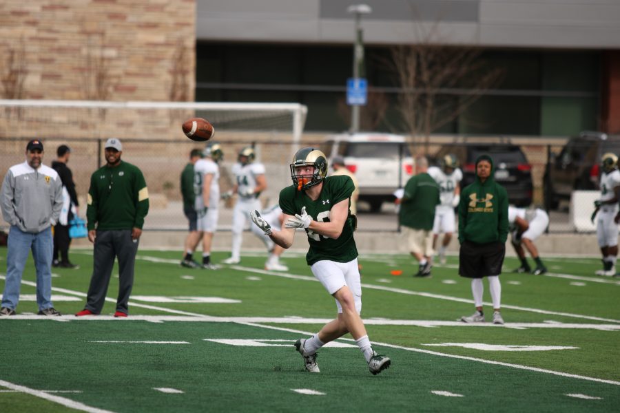 #2 Alex Tennant as he is catching the ball during practice. (Collegian | Devin Cornelius)