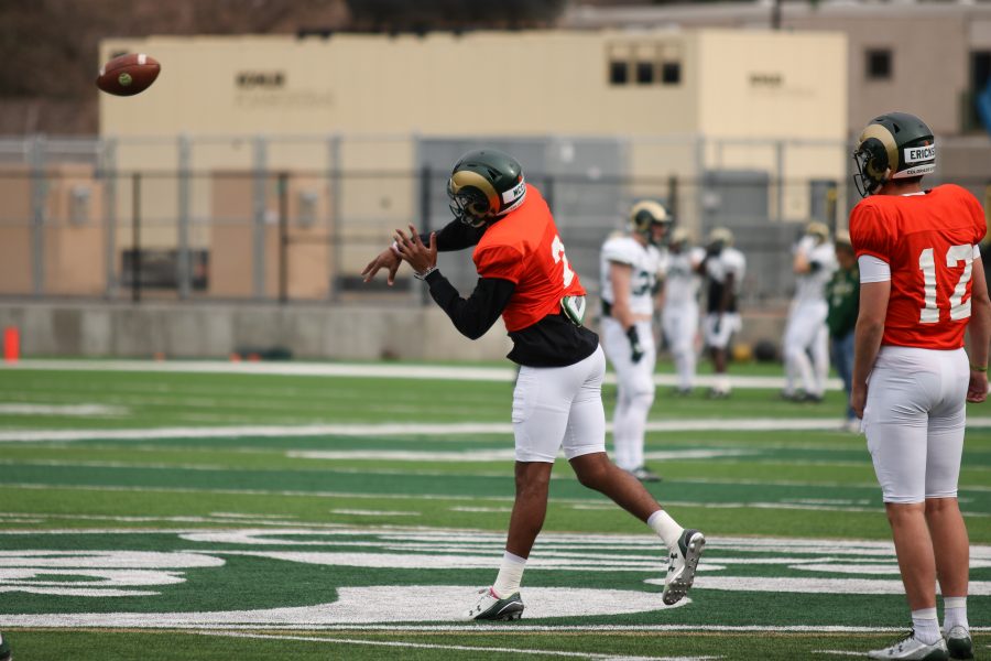 #2 Justice Mccoy and #12 Judd Erickson during practice. (Collegian | Devin Cornelius)