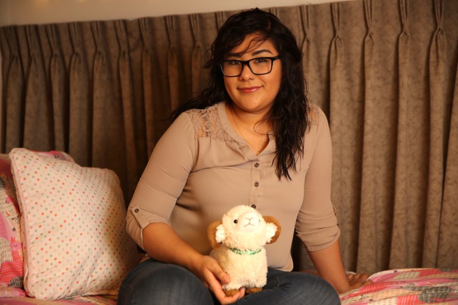 Colorado State University freshman Ashly Berumen poses for a portrait inside her dorm room on March 6. Berumen is currently enrolled in the DACA program, but her enrollment expires in September 2018, so she is seeking to renew her status before then.  (Forrest Czarnecki | The Collegian)