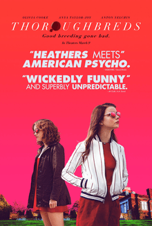 The poster for Cory Finley's 2018 movie, "Thoroughbreds"