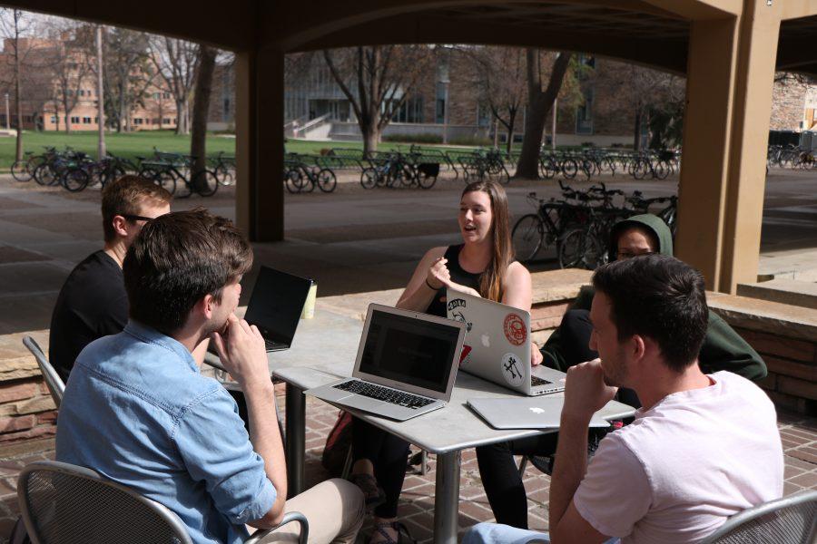 Dan Sanders discussing why he finds the film Oh Brother Where Art Tho hilarious. (Devin Cornelius | Collegian)