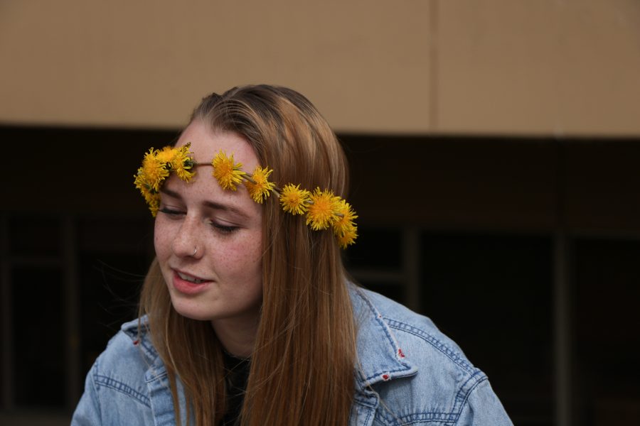 Quinn King ponders her favorite Coen Brothers film during a break between classes. 