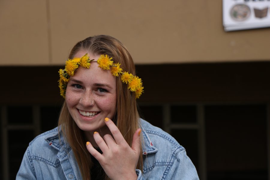 Quinn King smiles after describing her favorite part of the The Big Lebowski. (Devin Cornelius | Collegian)