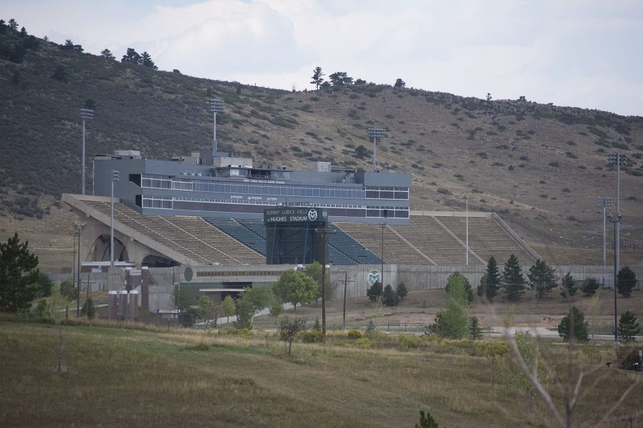 Hughes Stadium remains unused after its last game in 2016. (Jenn Yingling | Collegian)