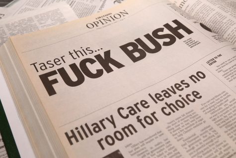 In 2007, Collegian editors published an editorial that said, Taser this... FUCK BUSH. The editorial caused a campus uproar, recieved national news coverage and ultimately ended in the creation of Rocky Mountain Student Media as a nonprofit corporation. (Davis Bonner | Collegian)